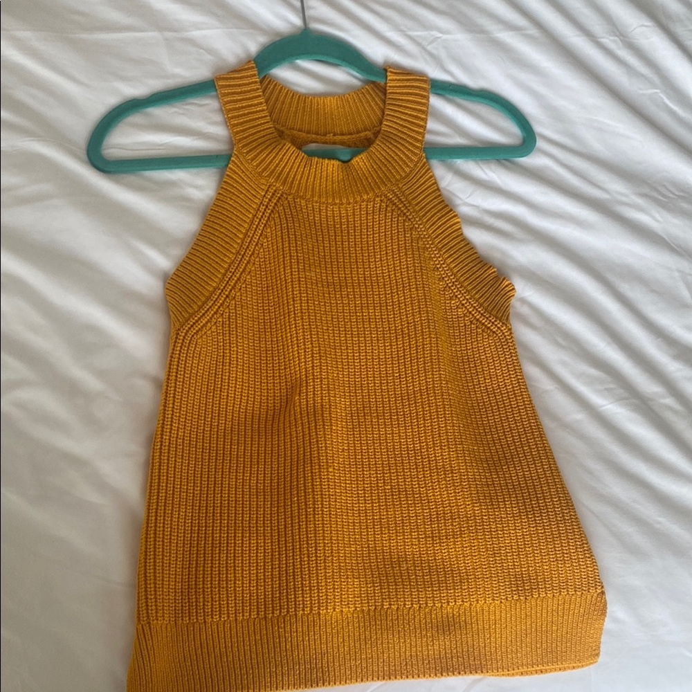 Mustard Yellow Knit Tank Top
